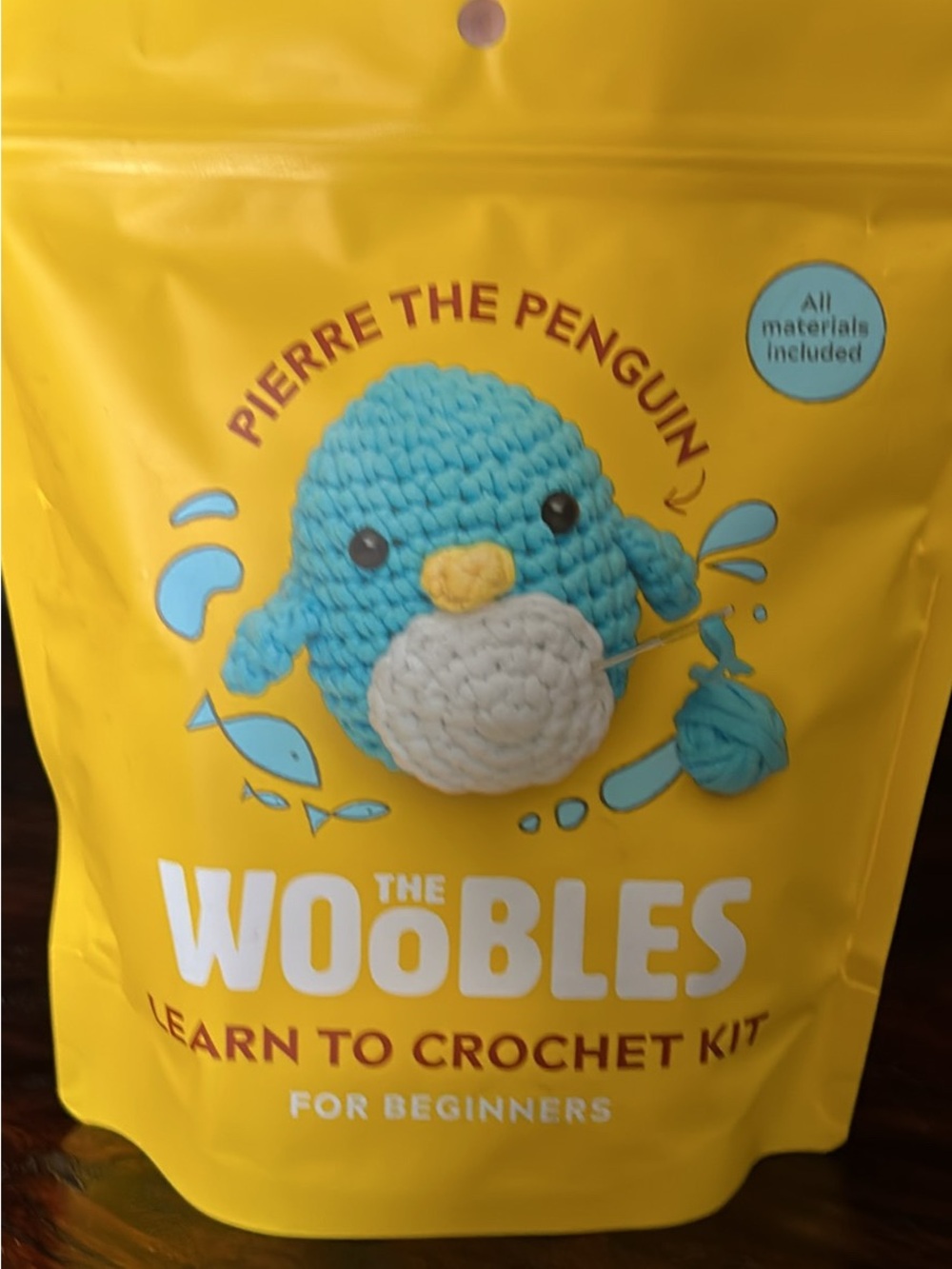 The Woobles Pierre the Penguin Crochet Kit – Blue